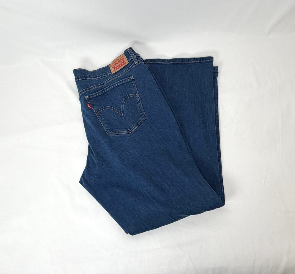 Levi's 515 Bootcut Jeans Women's Size 16 Blue Stretch Denim Mid Rise Classic